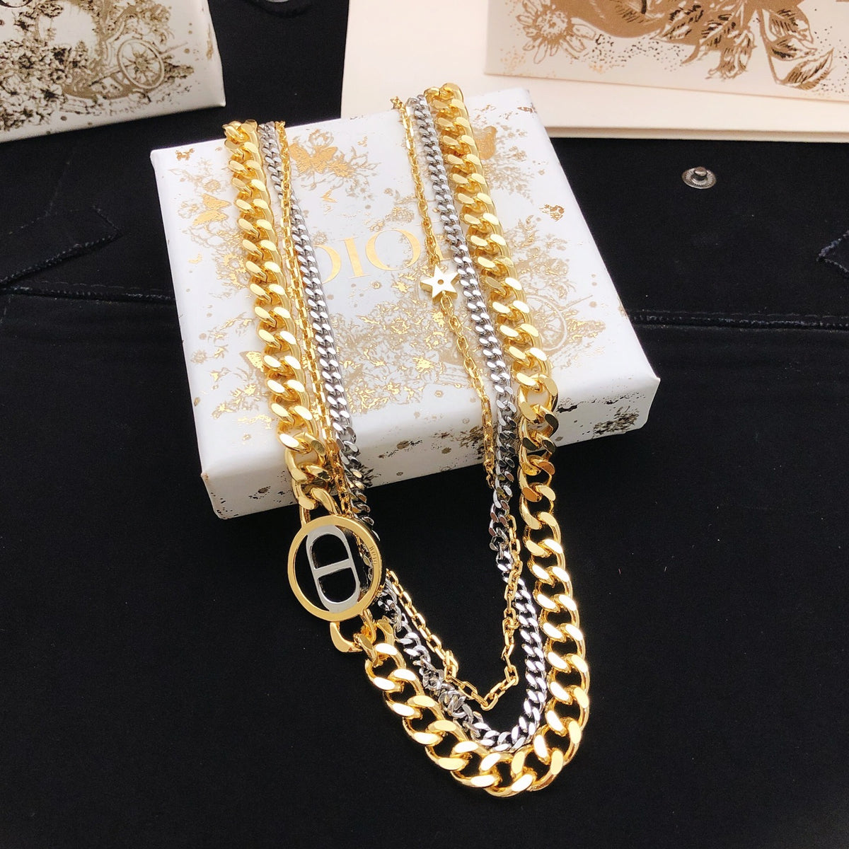 Dior Gold-Tone Double Curb Necklace - product image 1