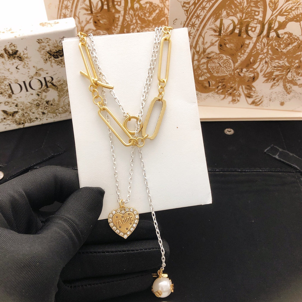 Dior Layered Medallion Pearl-Look Necklace - product image 5