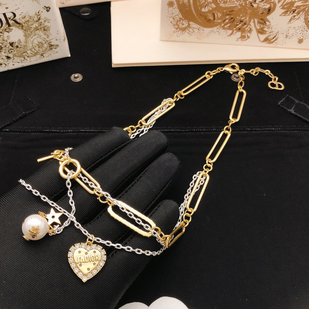 Dior Layered Medallion Pearl-Look Necklace - product image 4