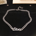 Dior Silver-Tone Letter Curb Necklace - product image 1