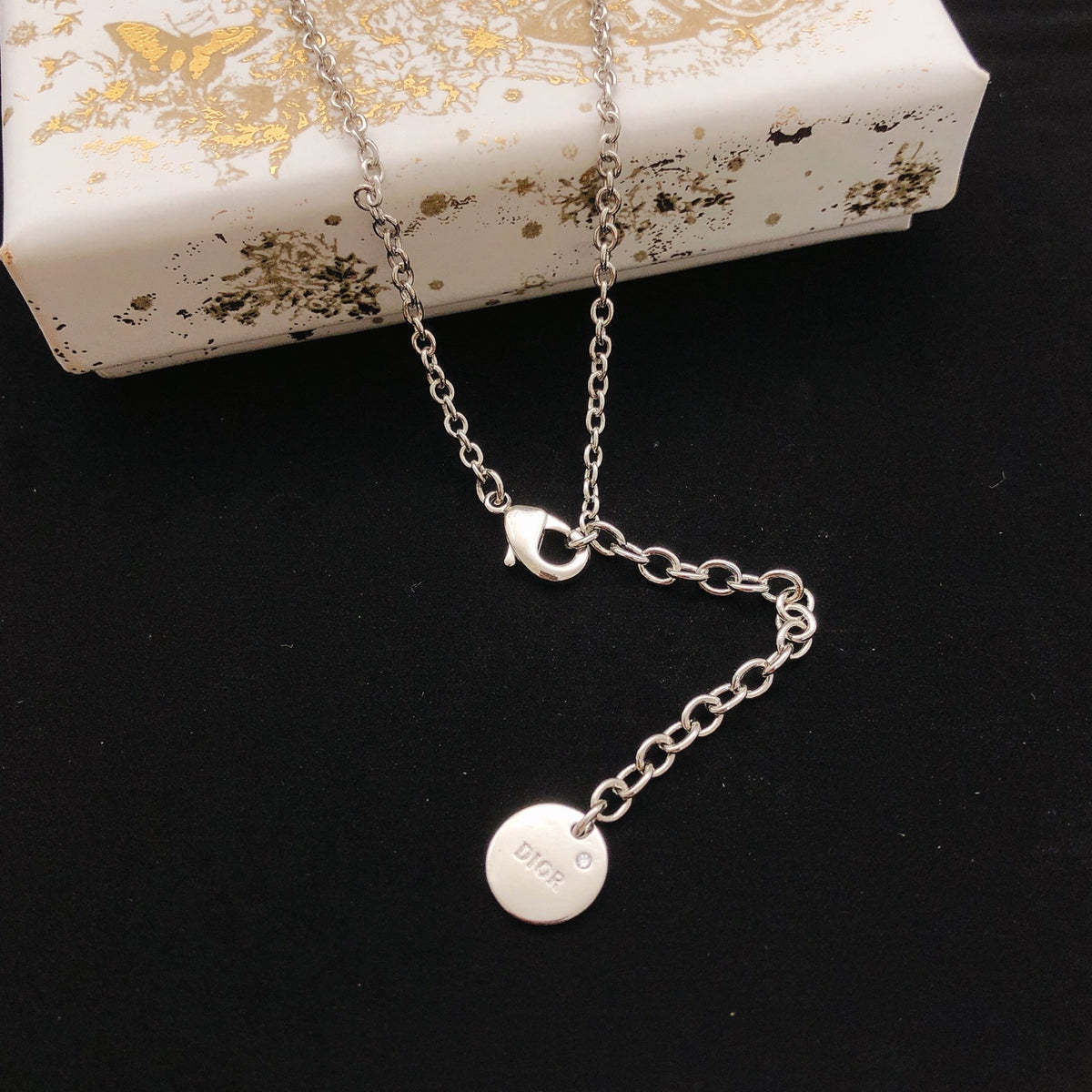 Dior Petite Silver-Tone CD Necklace - product image 2