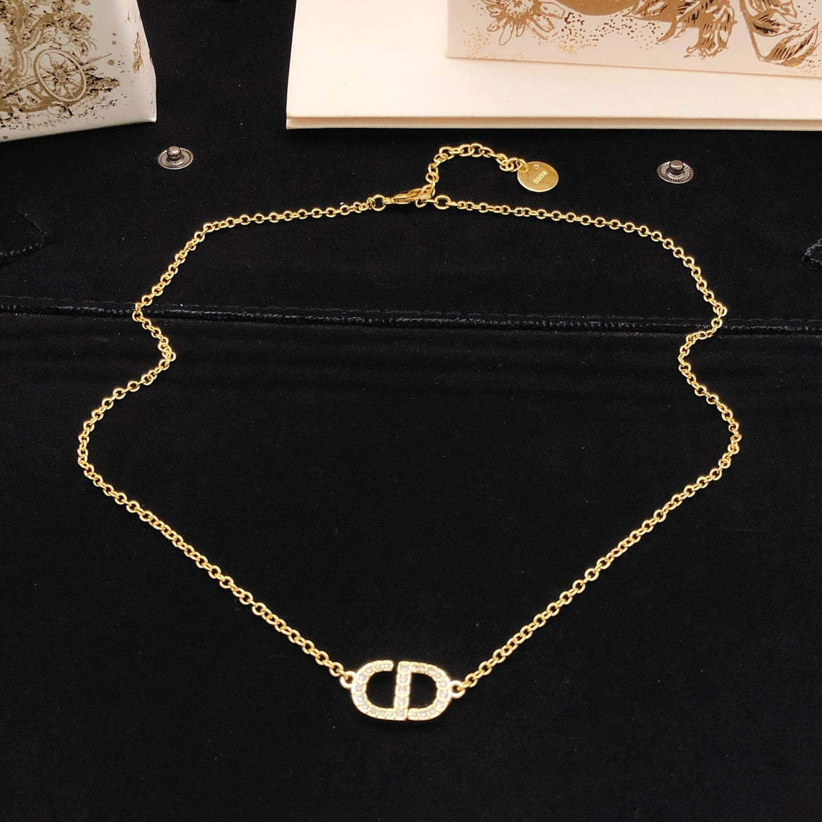 Dior Gold-Tone Open CD Necklace - product image 3