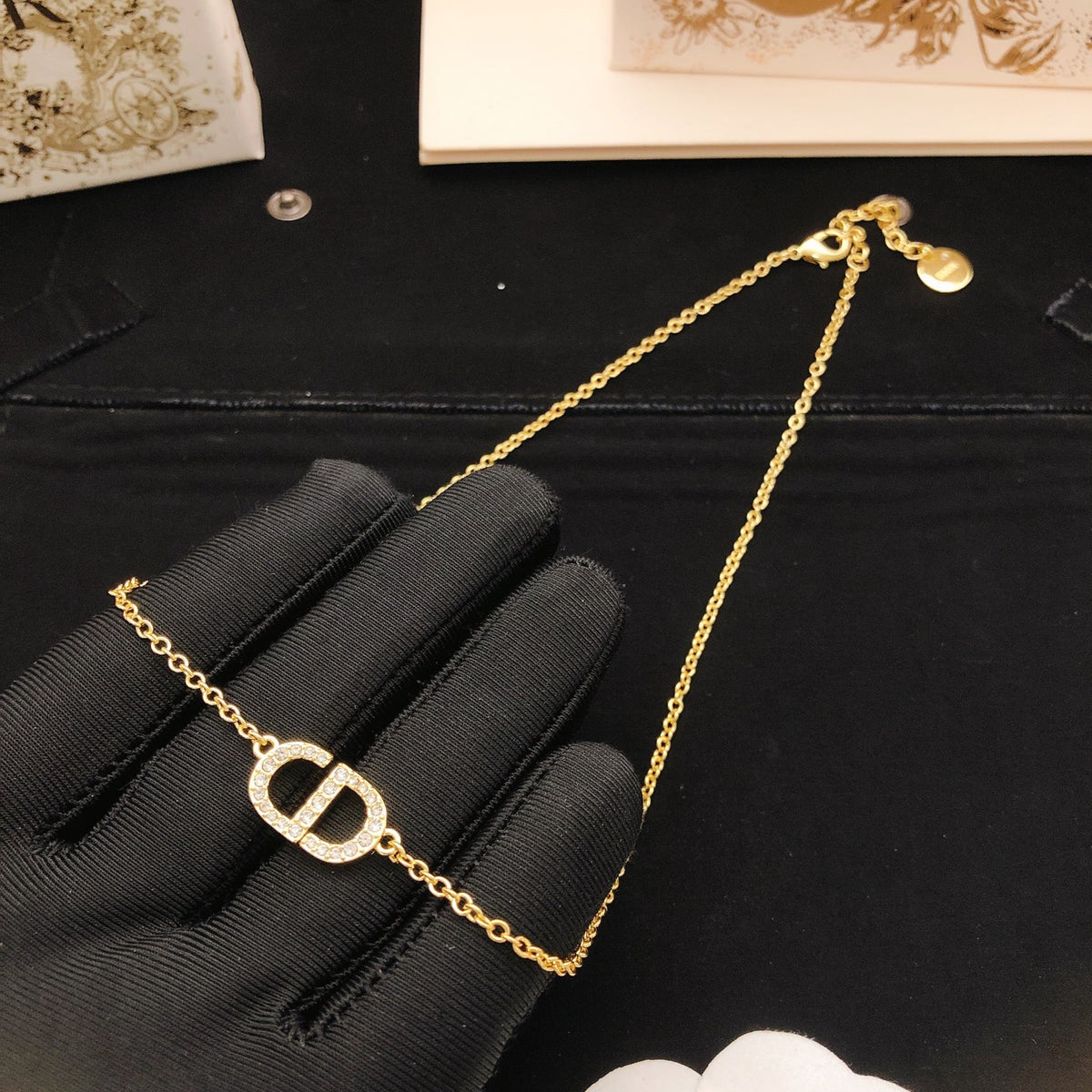 Dior Gold-Tone Open CD Necklace - product image 4