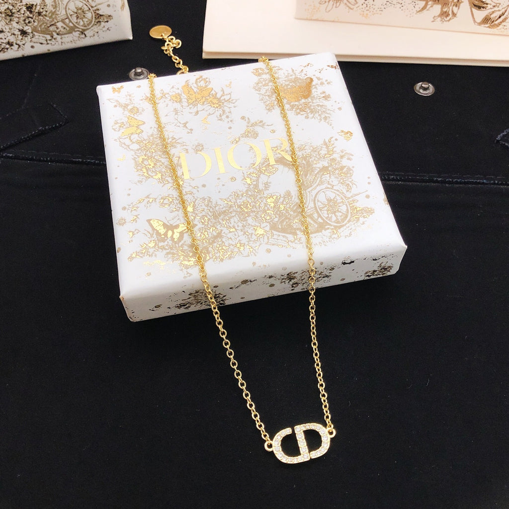 Dior Gold-Tone Open CD Necklace - product image 1