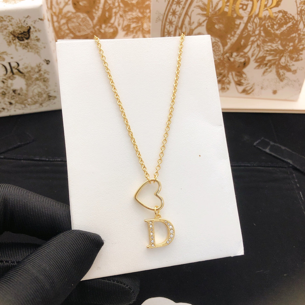 Dior Vertical Letter Duo Necklace - product image 5