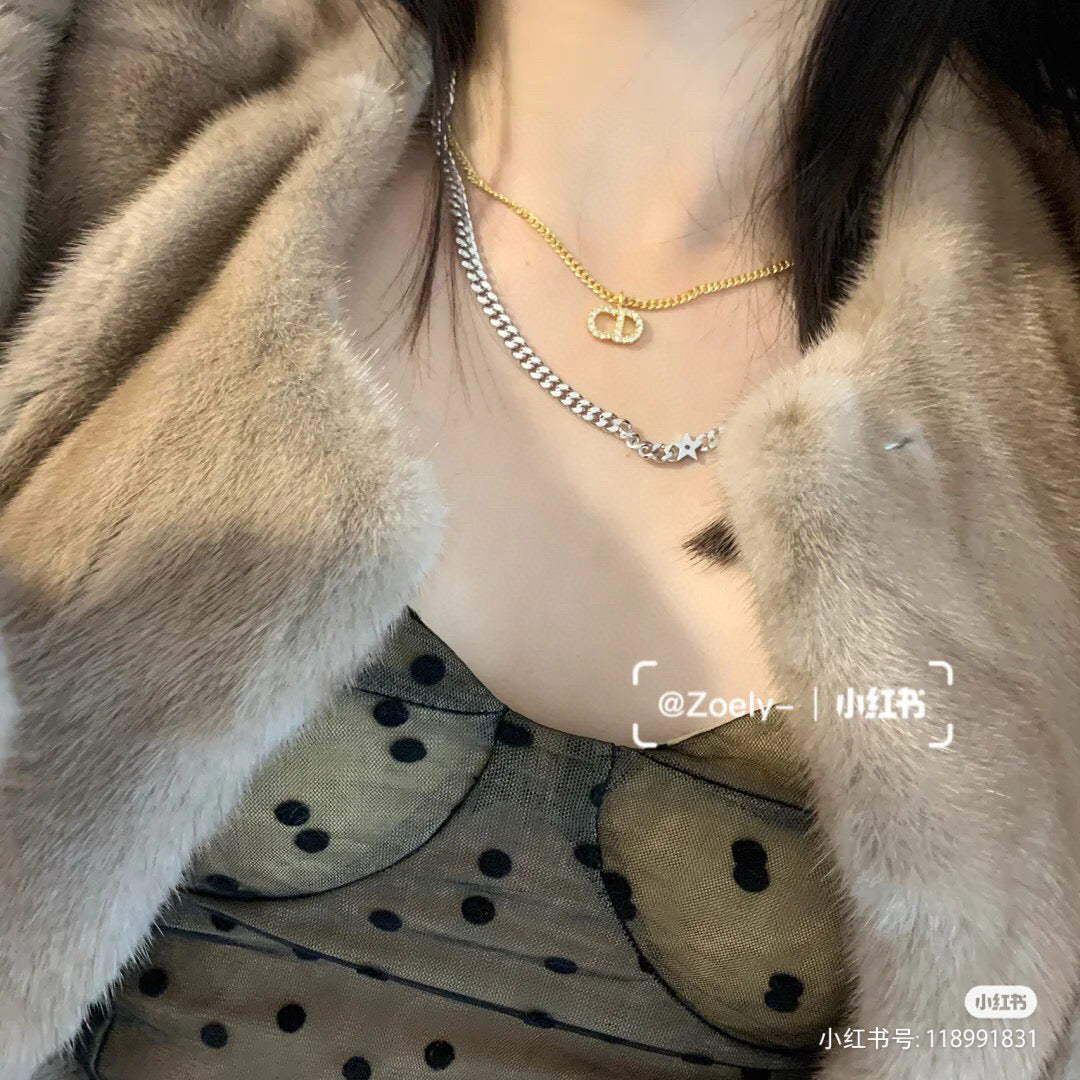 Dior Two-Tone Layered CD Chain Necklace - product image 6