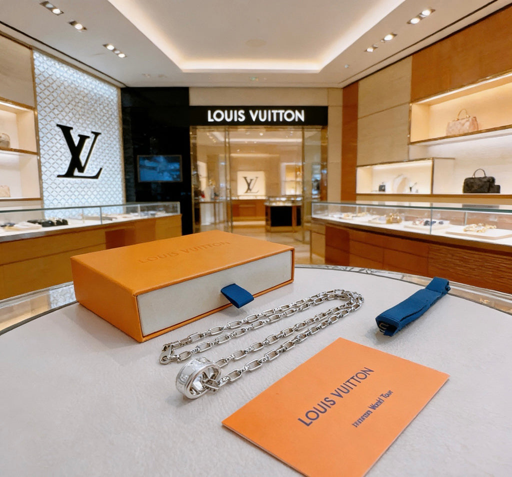 Louis Vuitton Silver-Tone Antiqued Chain Necklace - album image 9