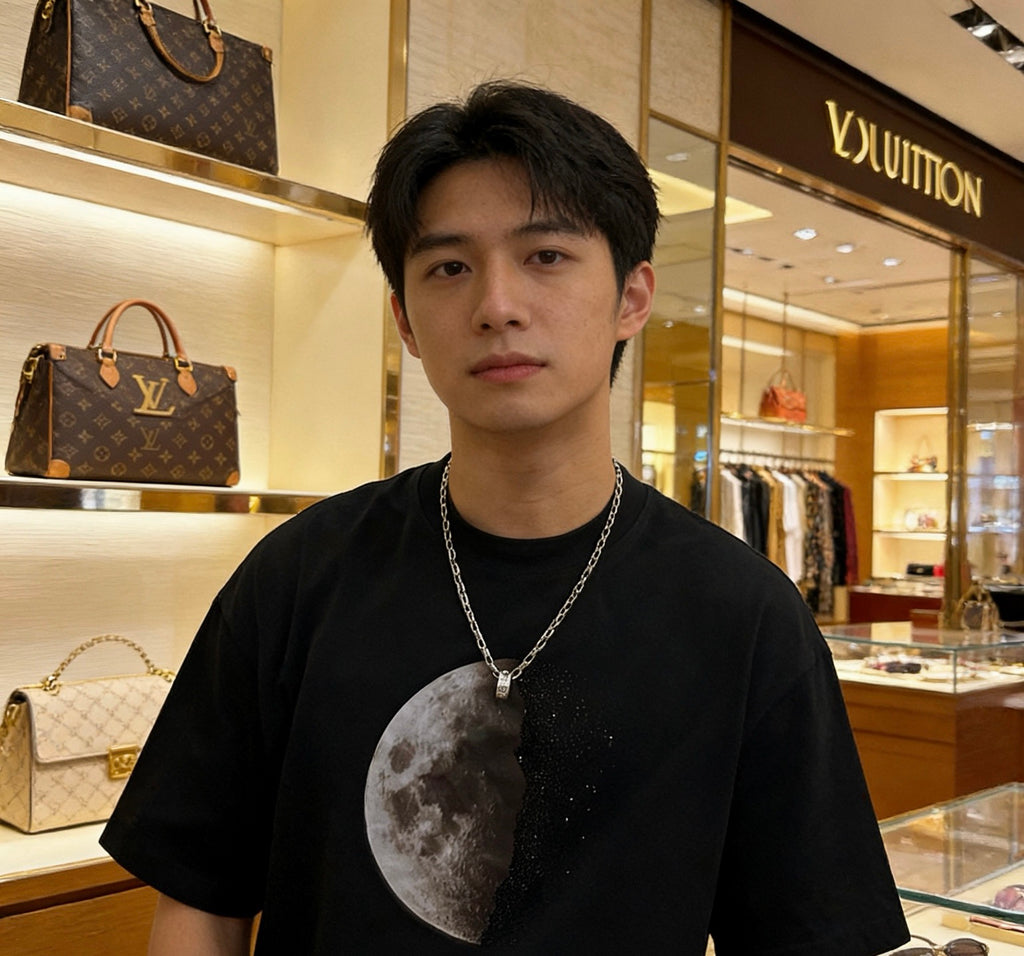 Louis Vuitton Silver-Tone Antiqued Chain Necklace - album image 6