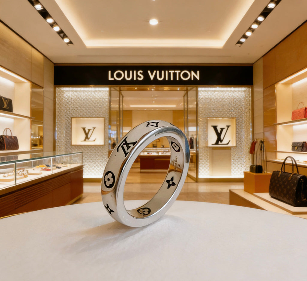 Louis Vuitton Silver-Tone Antiqued Ring - album image 4