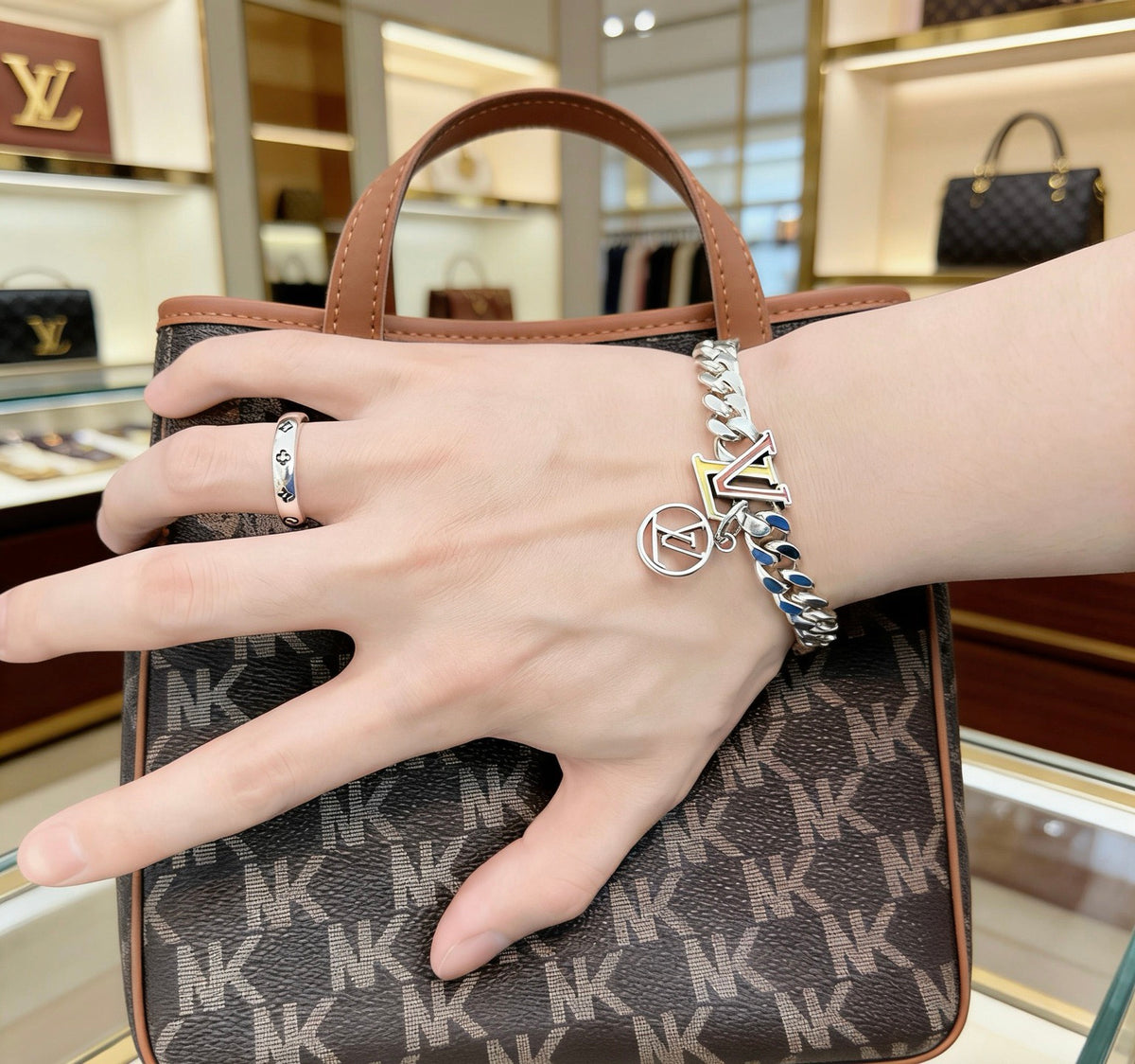 Louis Vuitton Silver-Tone Antiqued Ring - album image 3