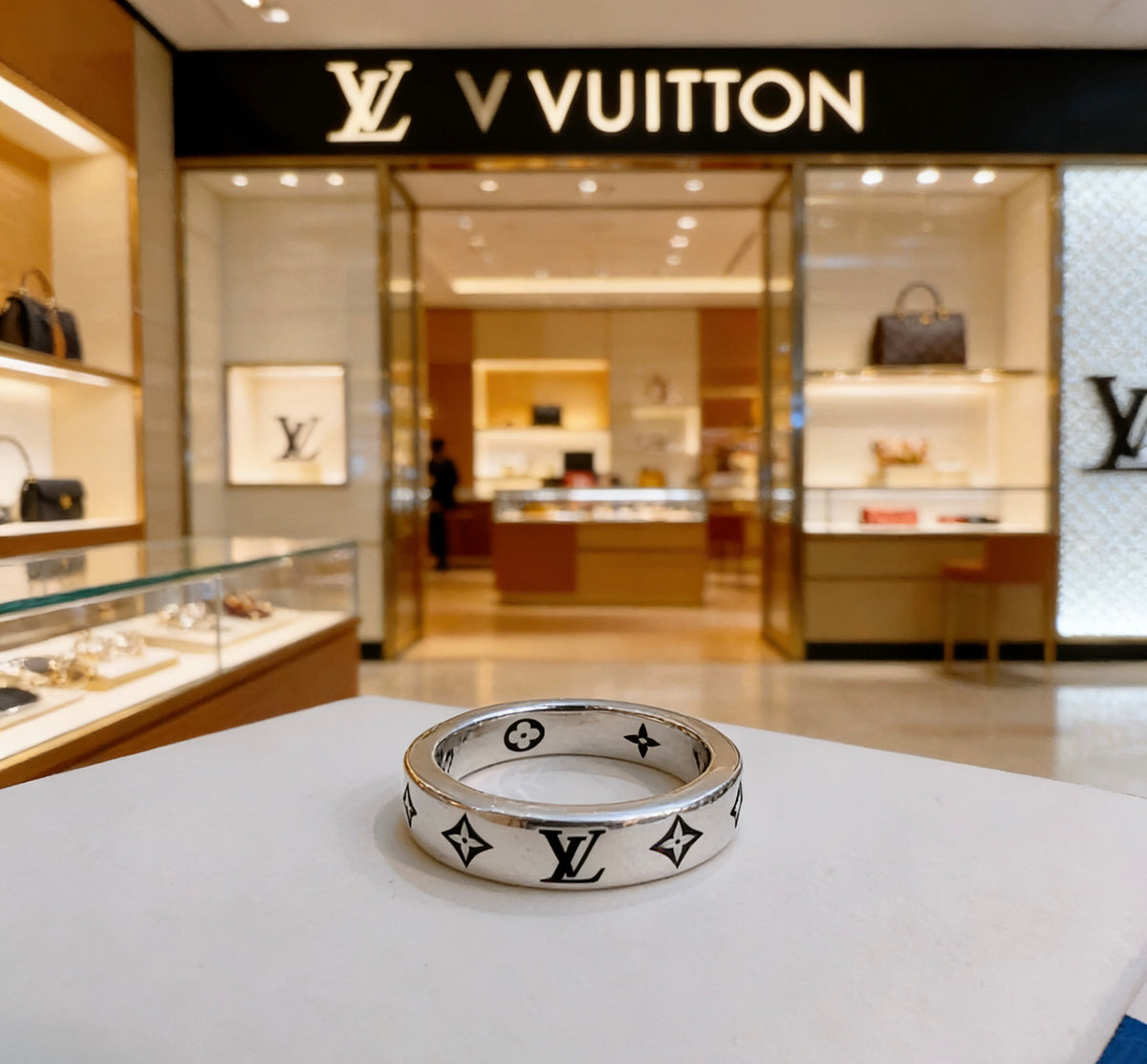 Louis Vuitton Silver-Tone Antiqued Ring - album image 2