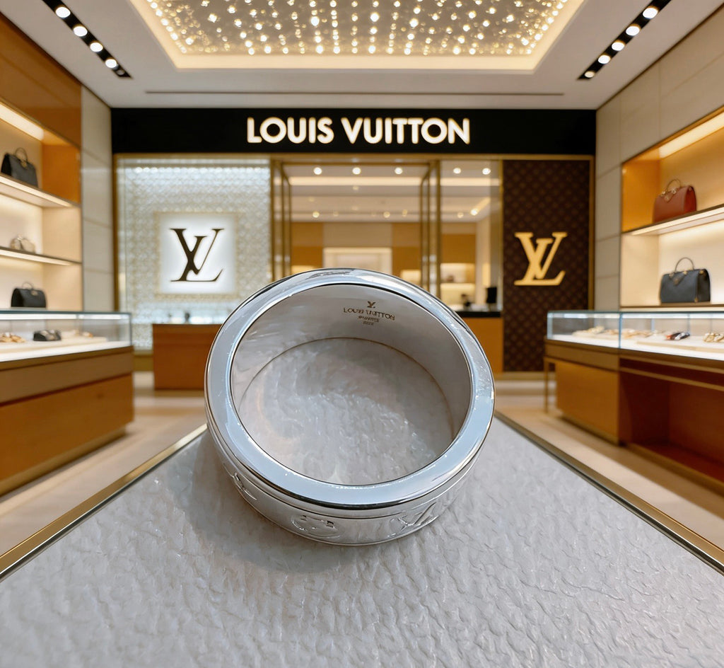Louis Vuitton Silver-Tone Antiqued Ring - album image 5