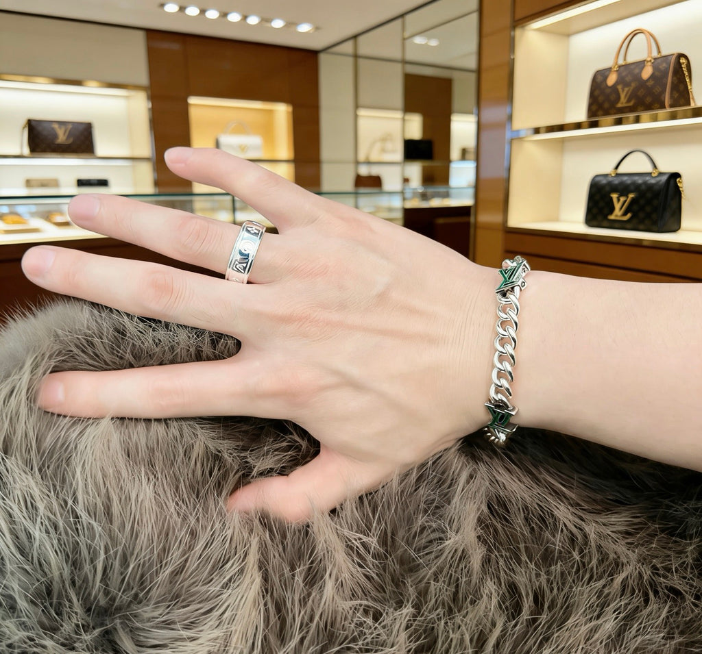 Louis Vuitton Silver-Tone Antiqued Ring - album image 7