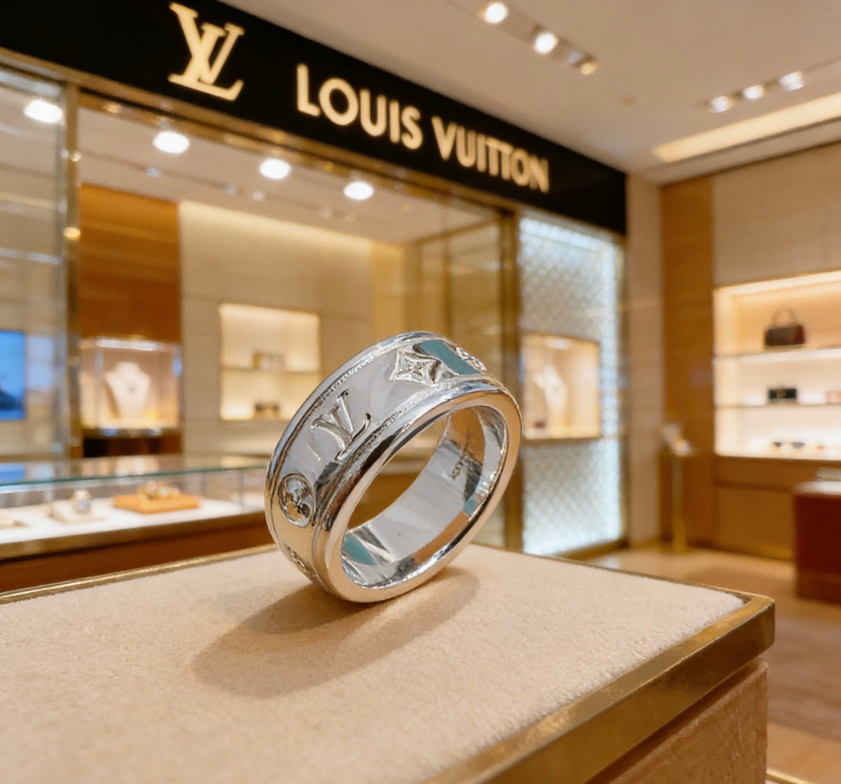 Louis Vuitton Silver-Tone Antiqued Ring - album image 6
