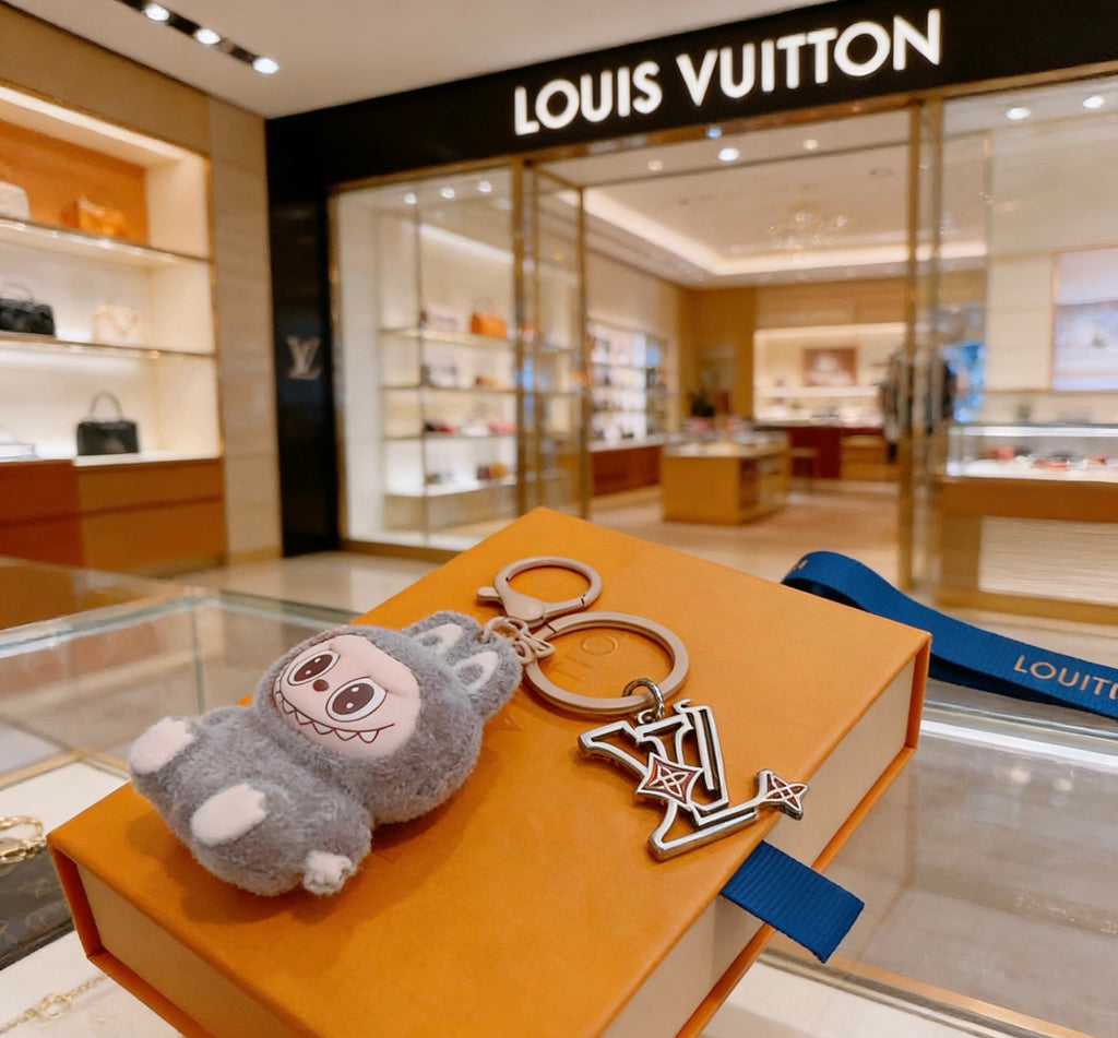 Louis Vuitton Gray Hooded Plush Character Bag Charm - album image 6