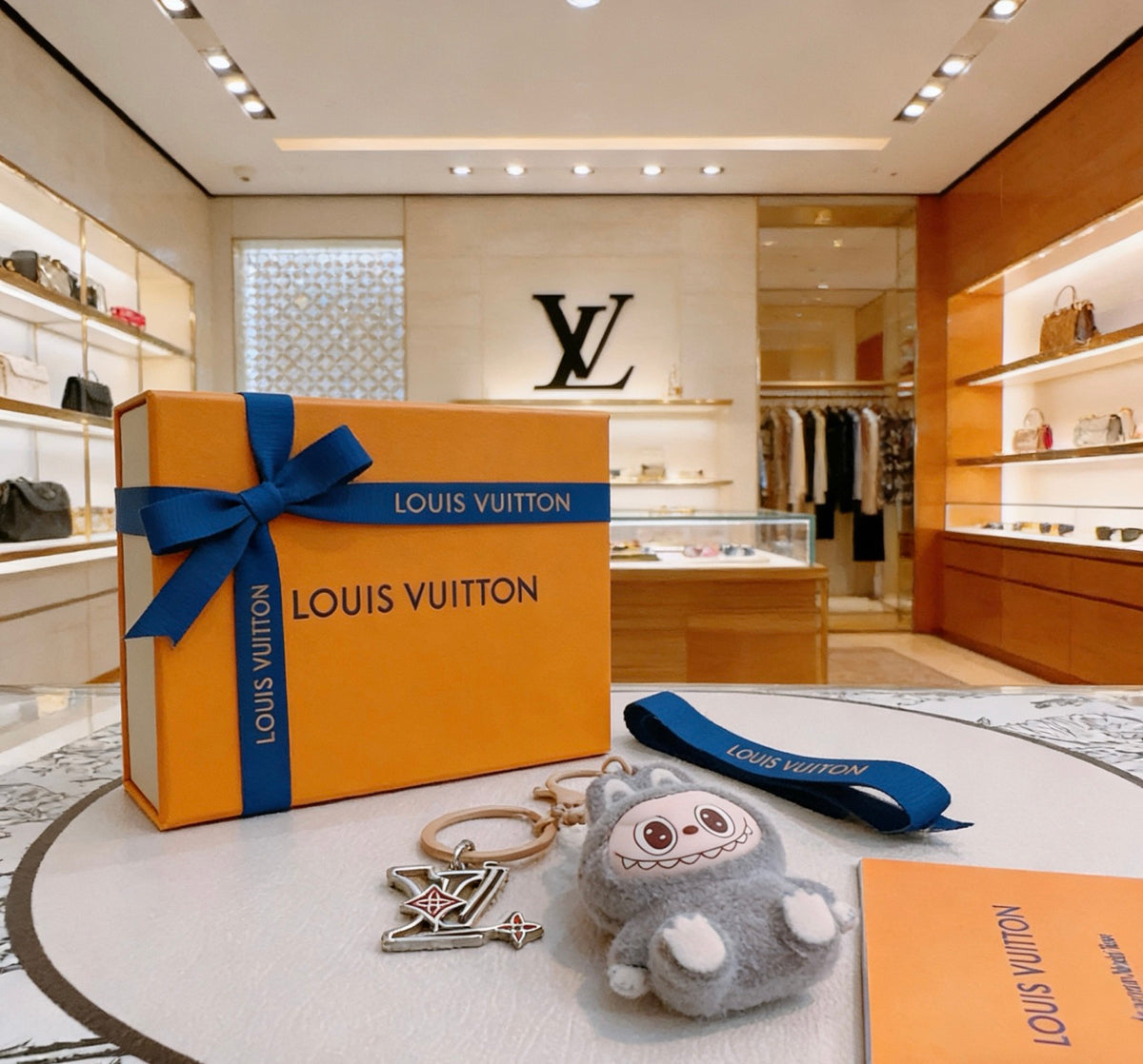 Louis Vuitton Gray Hooded Plush Character Bag Charm - album image 5