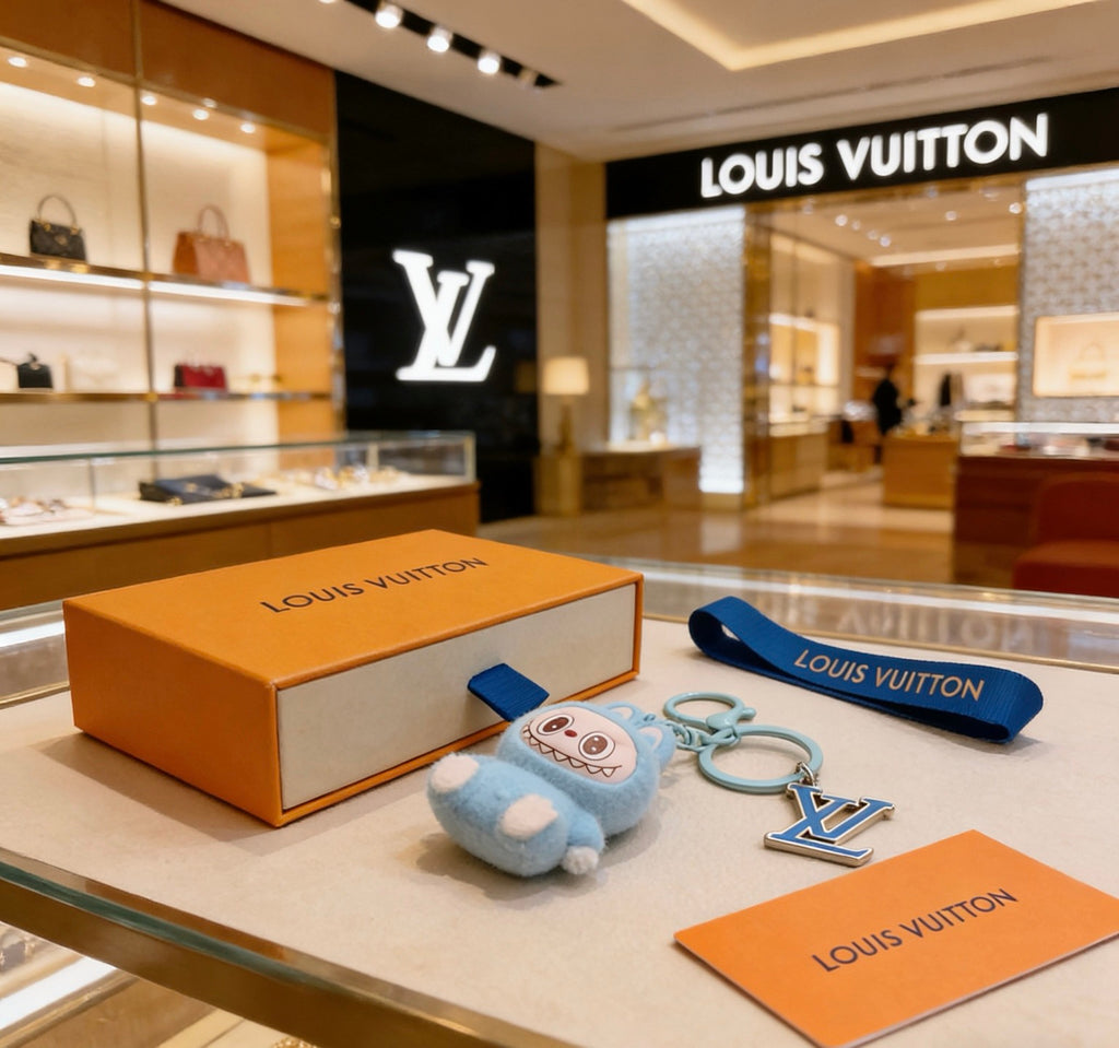 Louis Vuitton Pale Blue Plush Character Bag Charm - album image 3