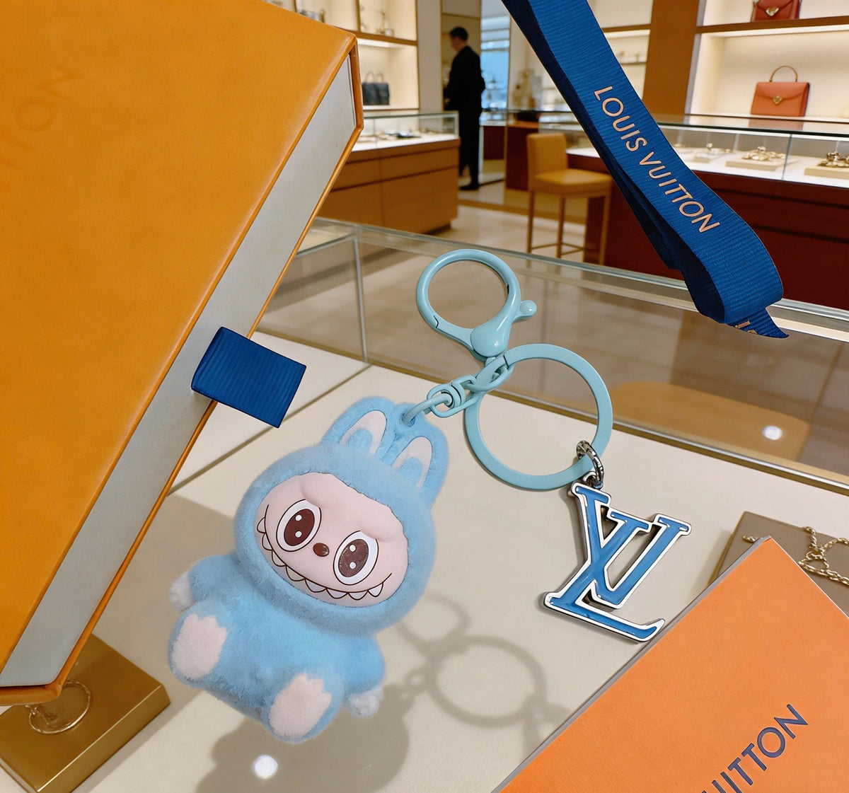 Louis Vuitton Pale Blue Plush Character Bag Charm - album image 6
