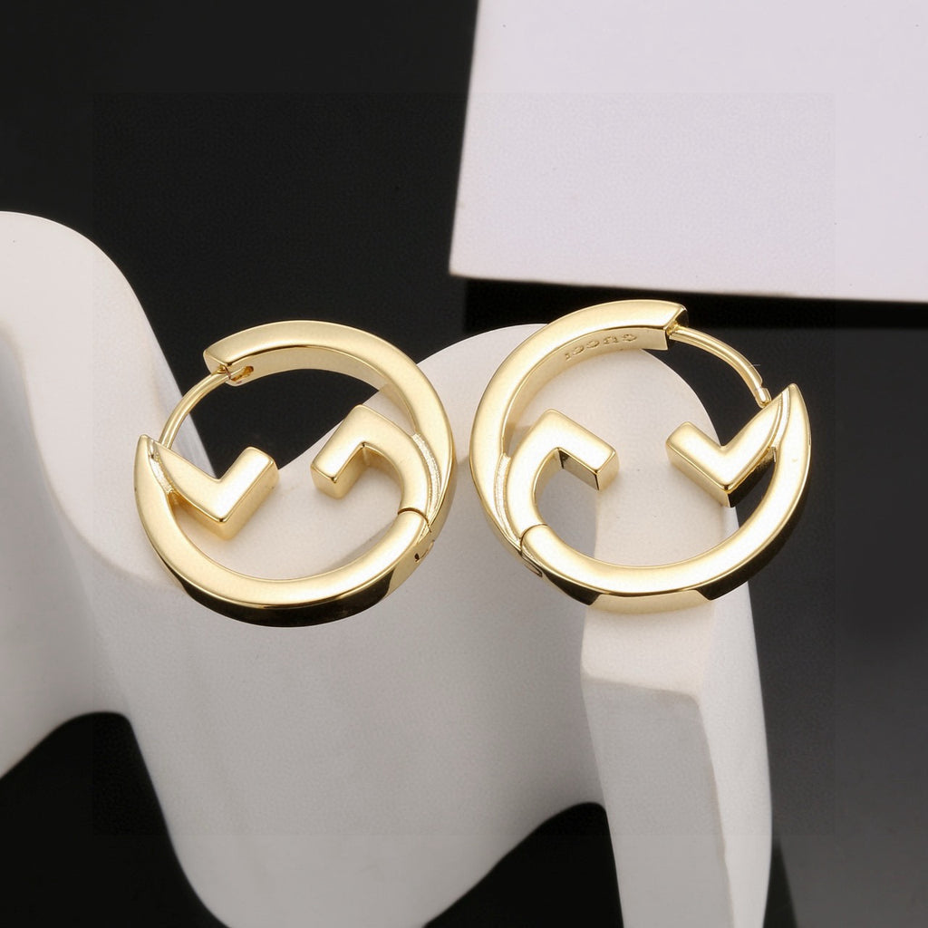 Gucci Gold-Tone Circular G Stud Earrings - album image 5