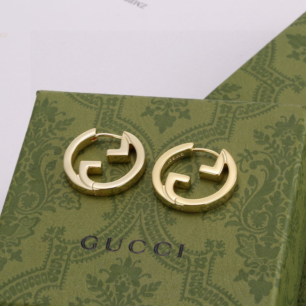 Gucci Gold-Tone Circular G Stud Earrings - album image 3