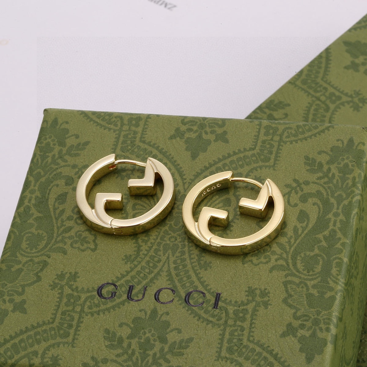 Gucci Gold-Tone Circular G Stud Earrings - album image 3