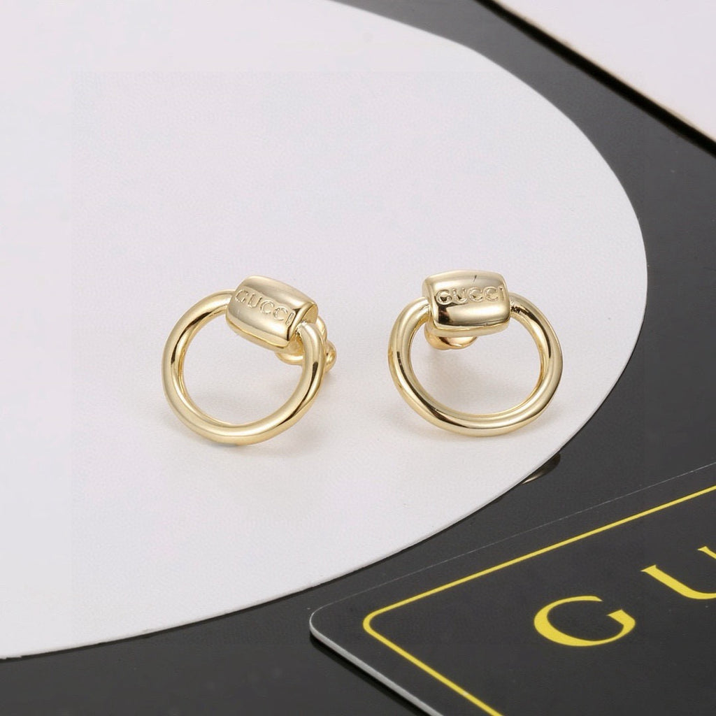Gucci Gold-Tone Circular Openwork Hoop Earrings - album image 5