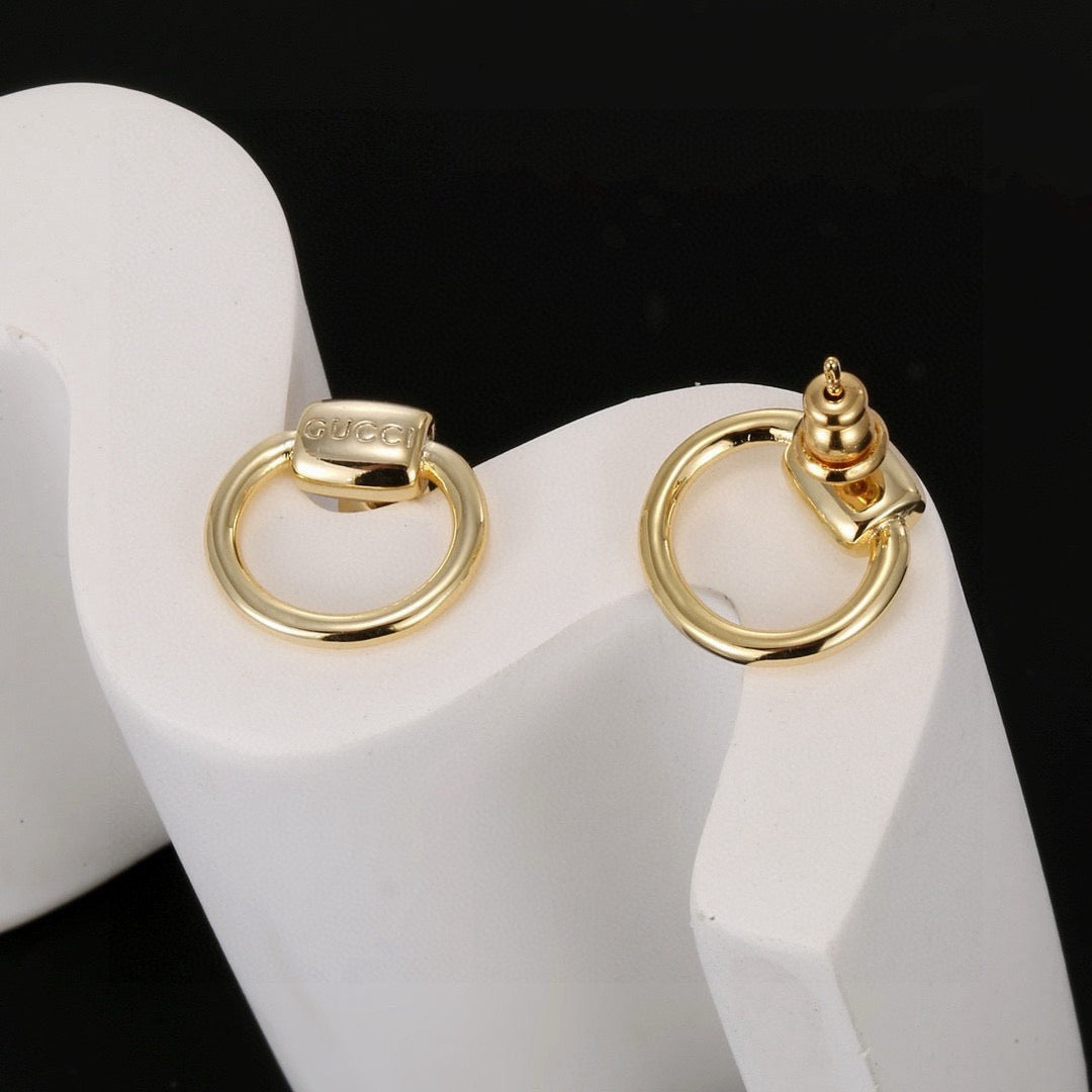 Gucci Gold-Tone Circular Openwork Hoop Earrings - album image 6