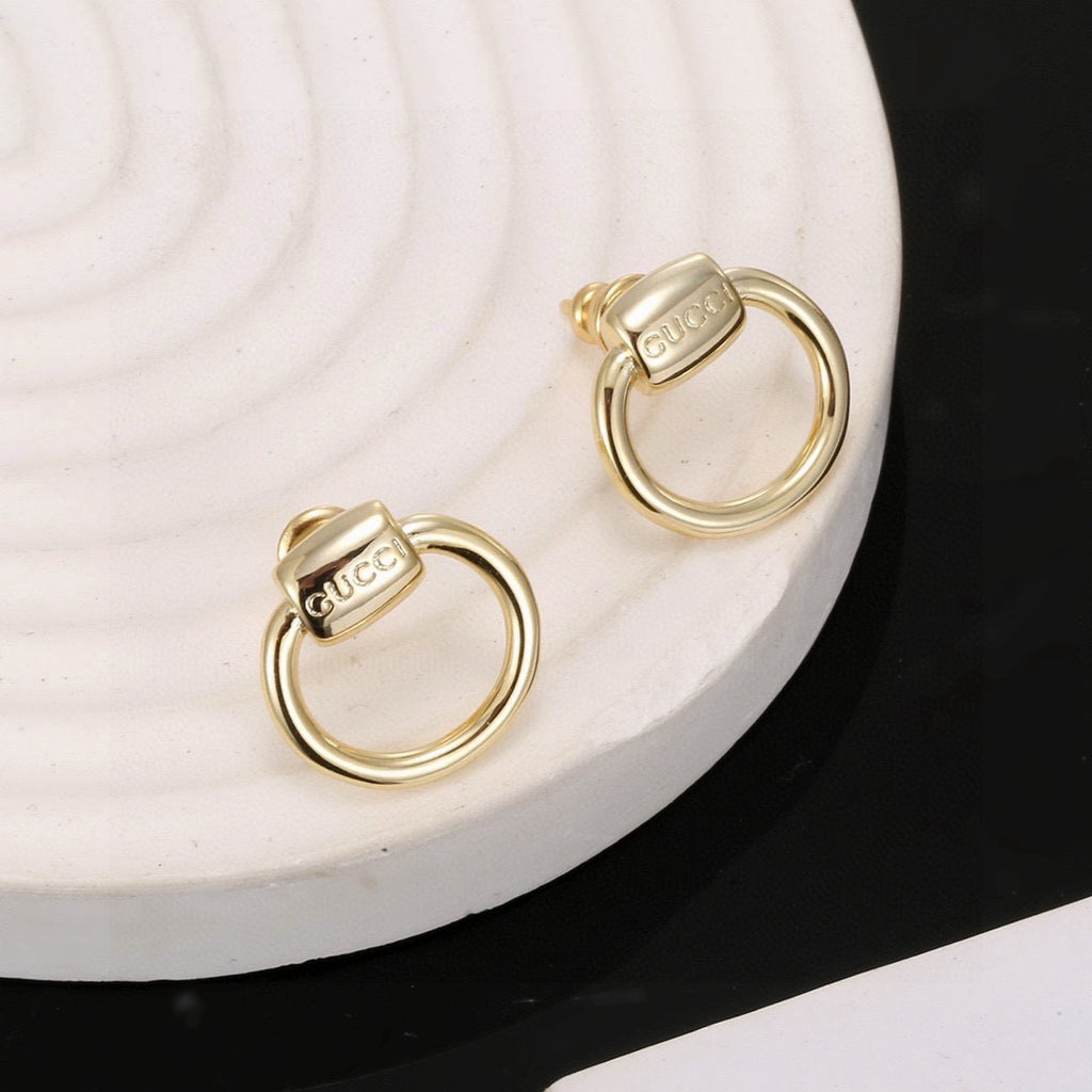 Gucci Gold-Tone Circular Openwork Hoop Earrings - album image 3