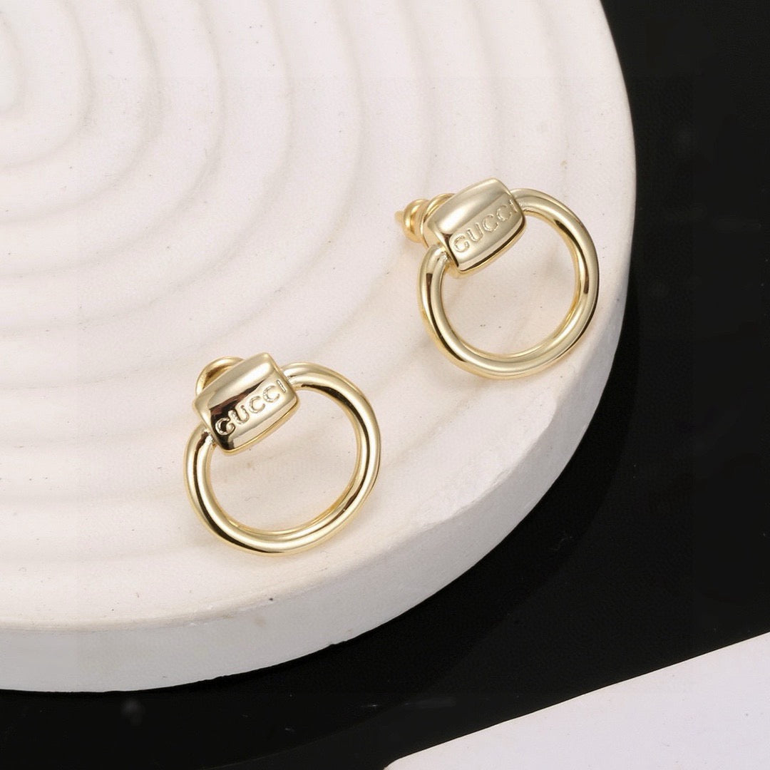 Gucci Gold-Tone Circular Openwork Hoop Earrings - album image 3