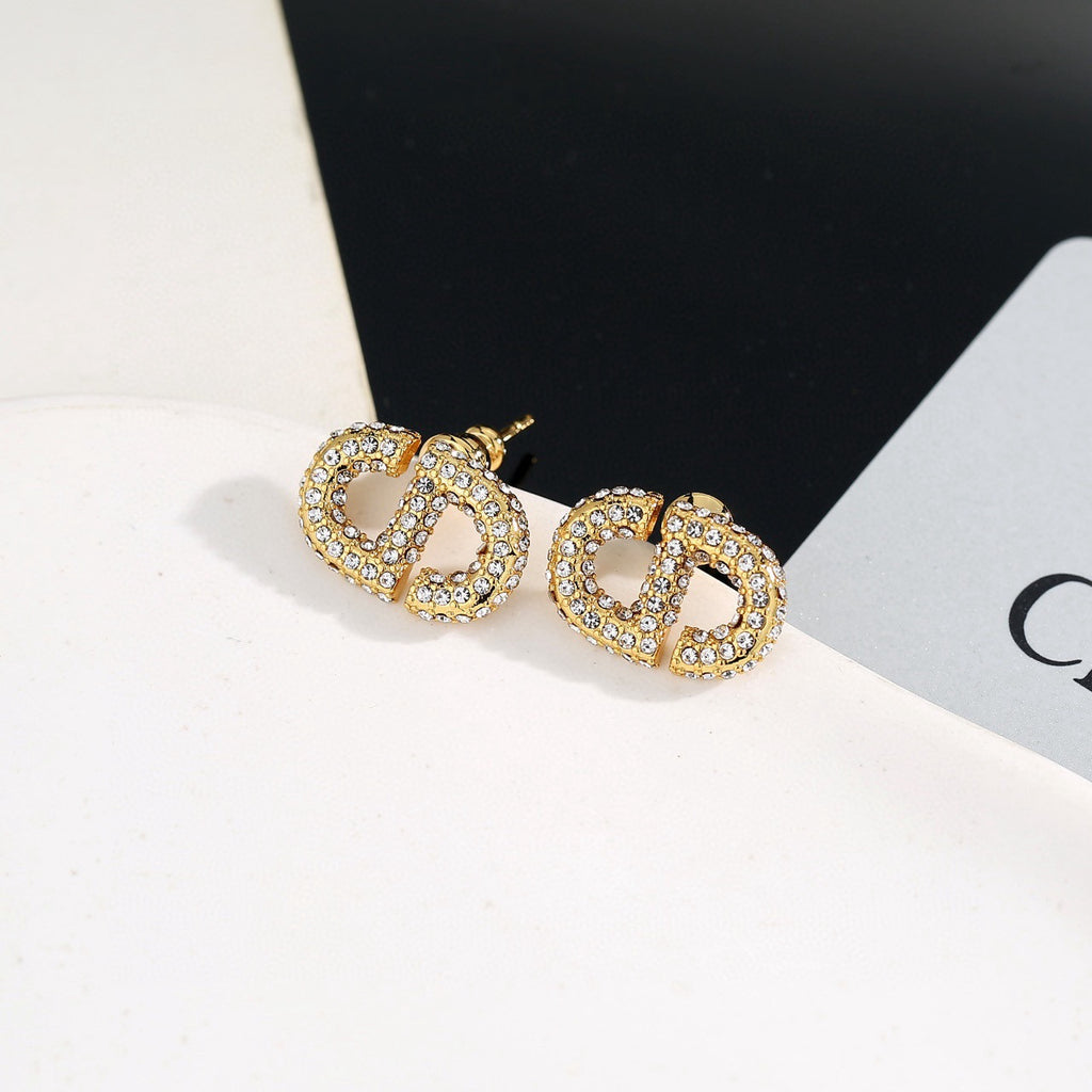 Dior Crystal Halo CD Stud Earrings - product image 12