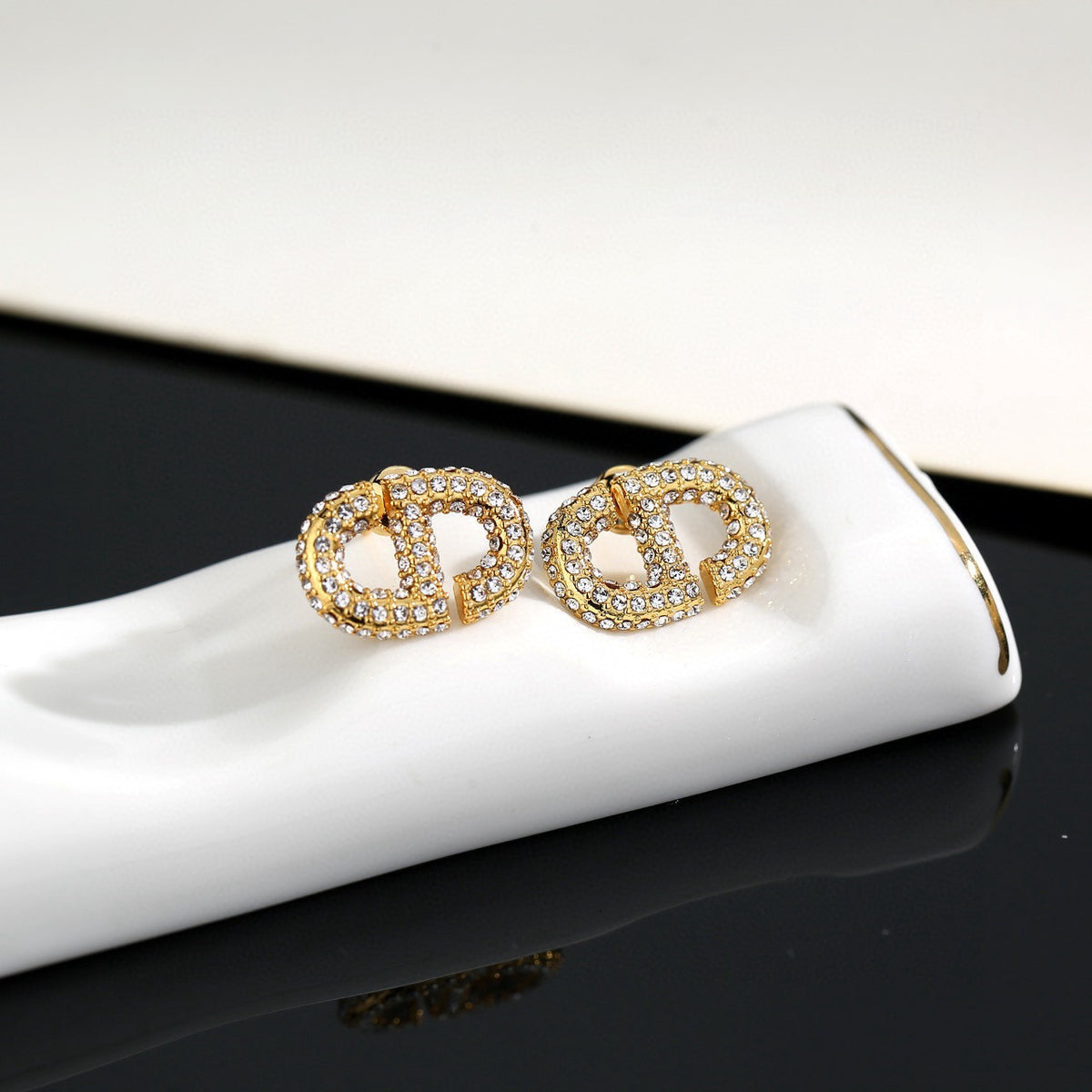Dior Crystal Halo CD Stud Earrings - product image 9