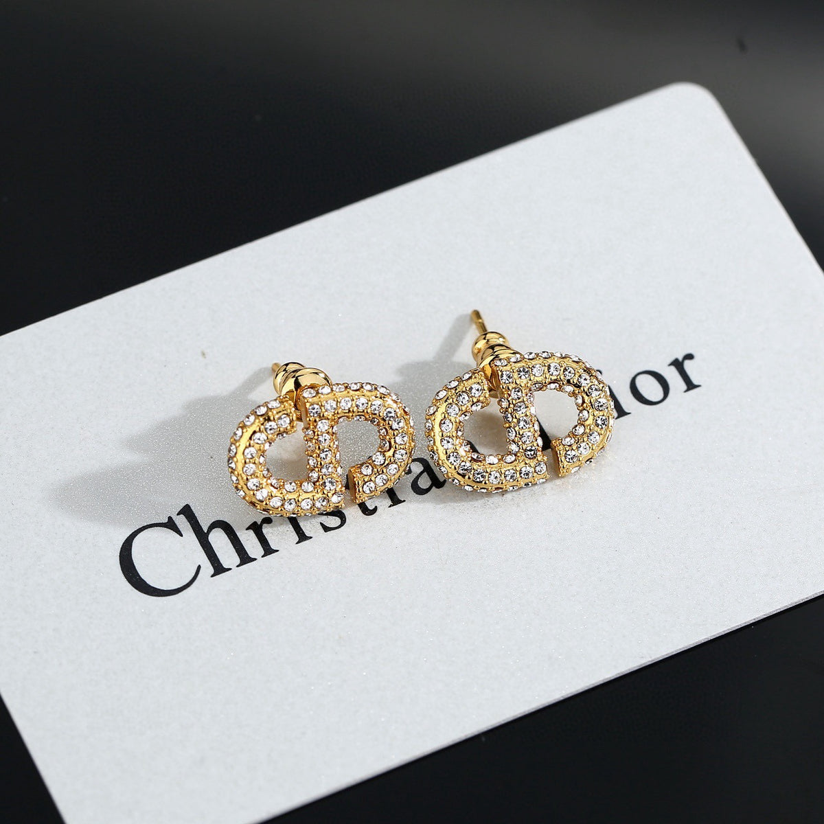 Dior Crystal Halo CD Stud Earrings - product image 7