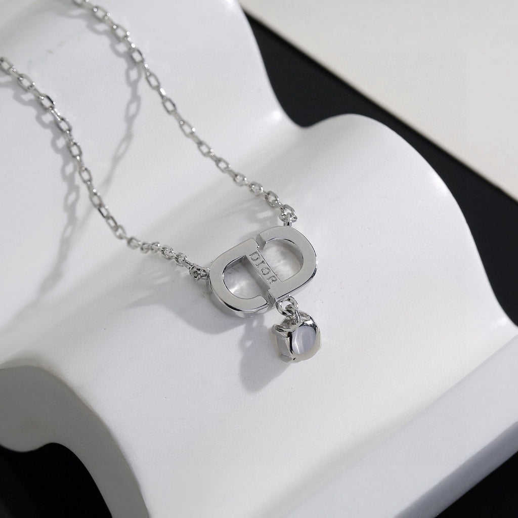 Dior Silver-Tone Bow Pearl-Look Necklace - product image 3