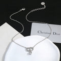 Dior Silver-Tone Bow Pearl-Look Necklace - product image 1