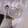 Chrome Hearts Pale Bead Gold Accent Bracelet - album image 1