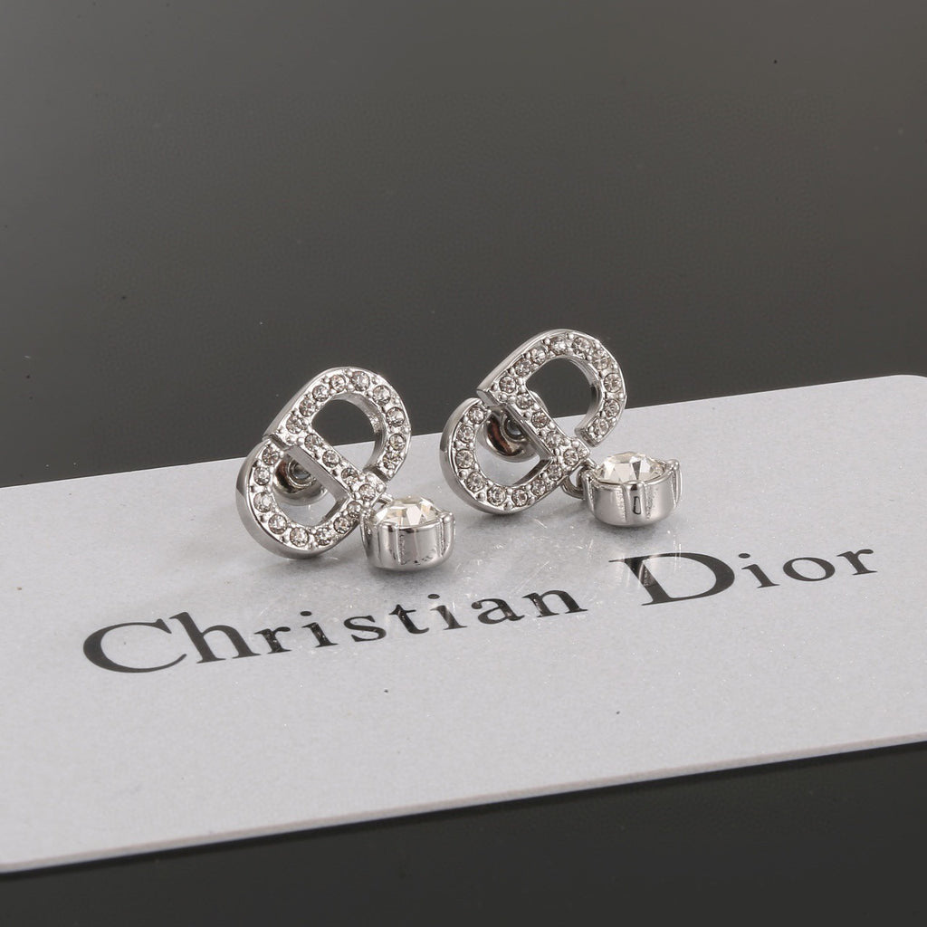 Dior Crystal Cluster Stud Earrings - product image 2