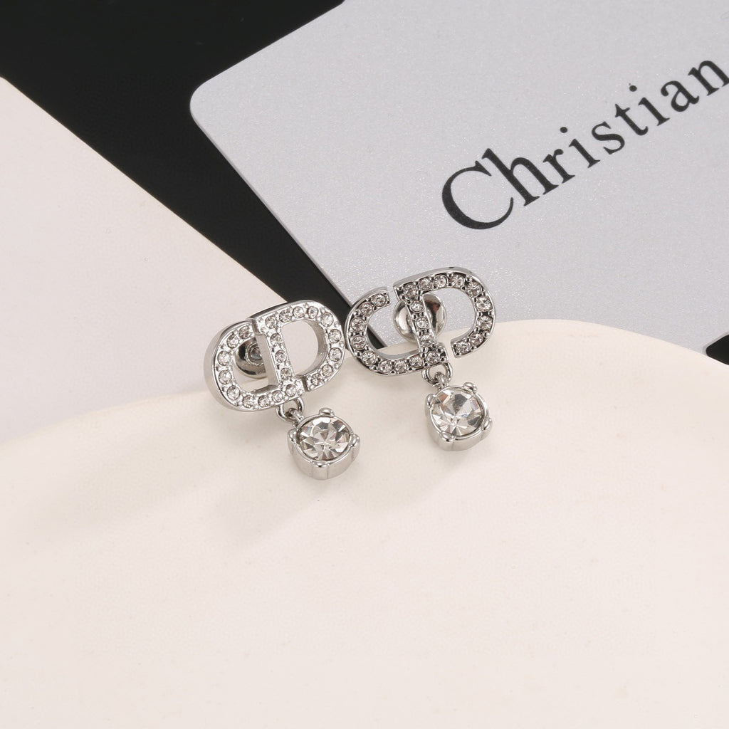Dior Crystal Cluster Stud Earrings - product image 1