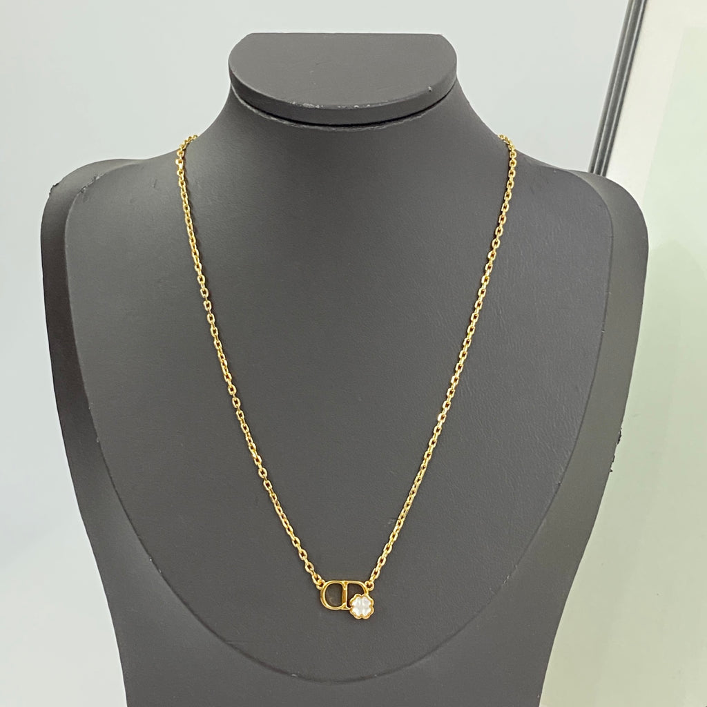 Dior Fine Gold-Tone Horizontal CD Necklace - product image 1