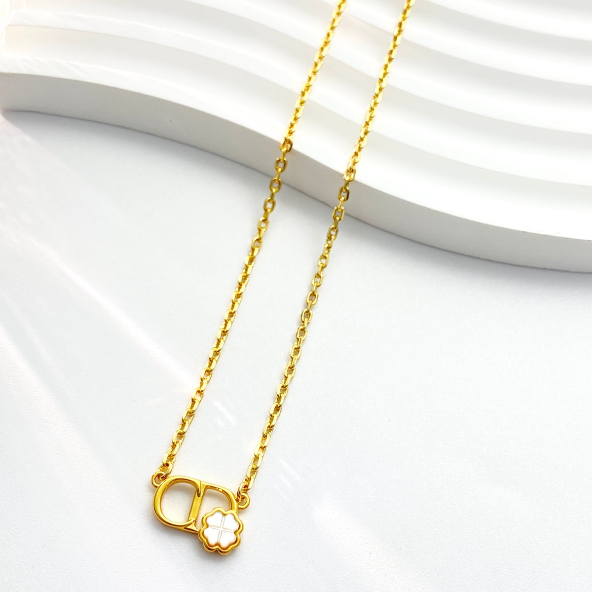 Dior Fine Gold-Tone Horizontal CD Necklace - product image 3