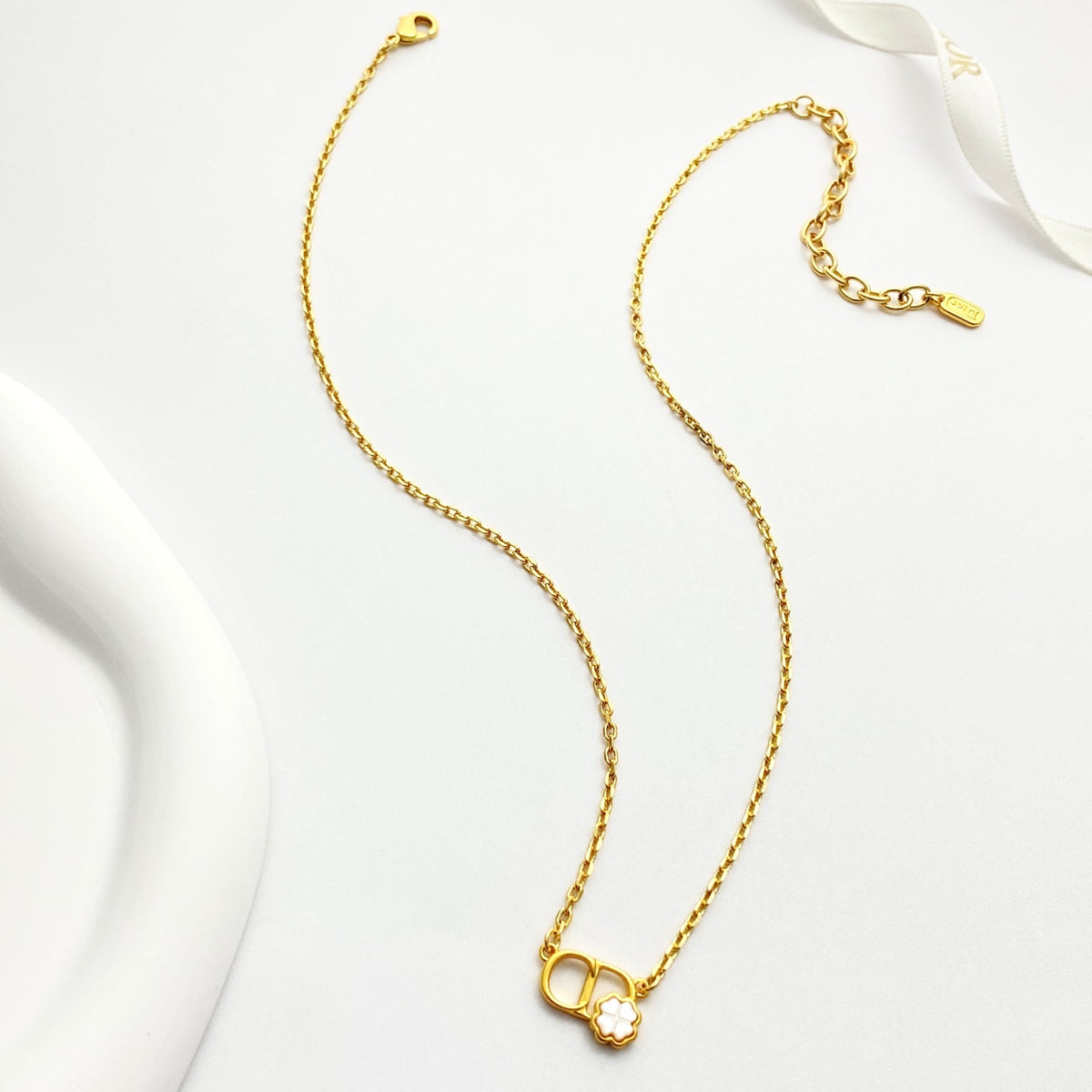 Dior Fine Gold-Tone Horizontal CD Necklace - product image 6