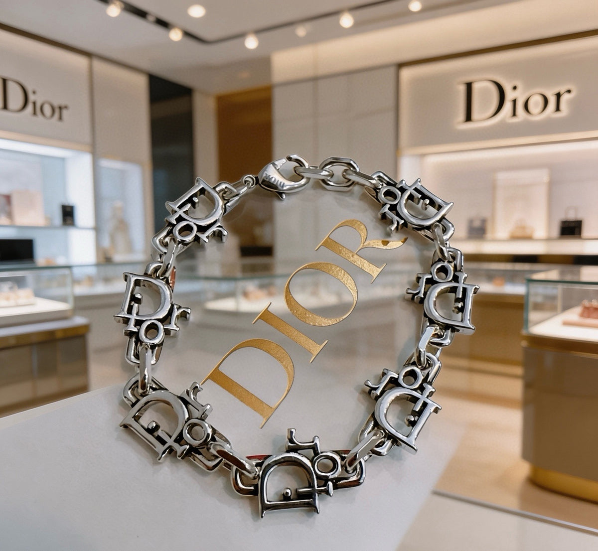 Dior Silver-Tone Floral Link Bracelet - product image 4