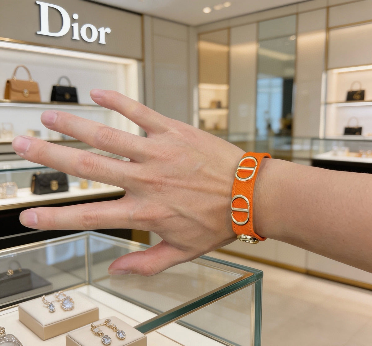 Dior Orange Strap Repeating CD Bracelet - product image 5
