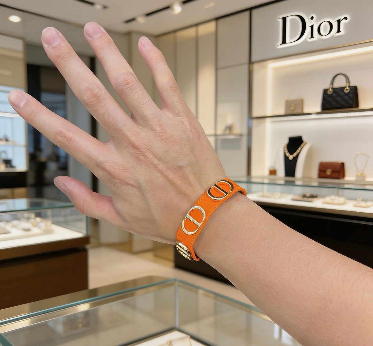 Dior Orange Strap Repeating CD Bracelet - product image 7