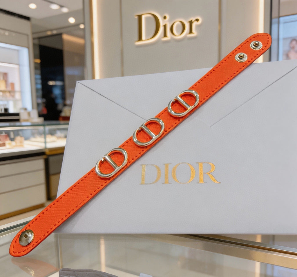 Dior Orange Strap Repeating CD Bracelet - product image 1