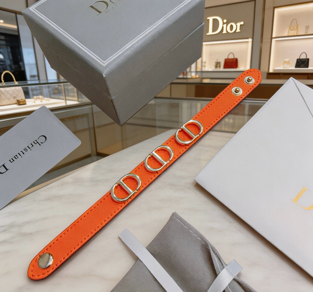 Dior Orange Strap Repeating CD Bracelet - product image 3