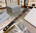 Dior Black Strap Repeating CD Bracelet - product image 1