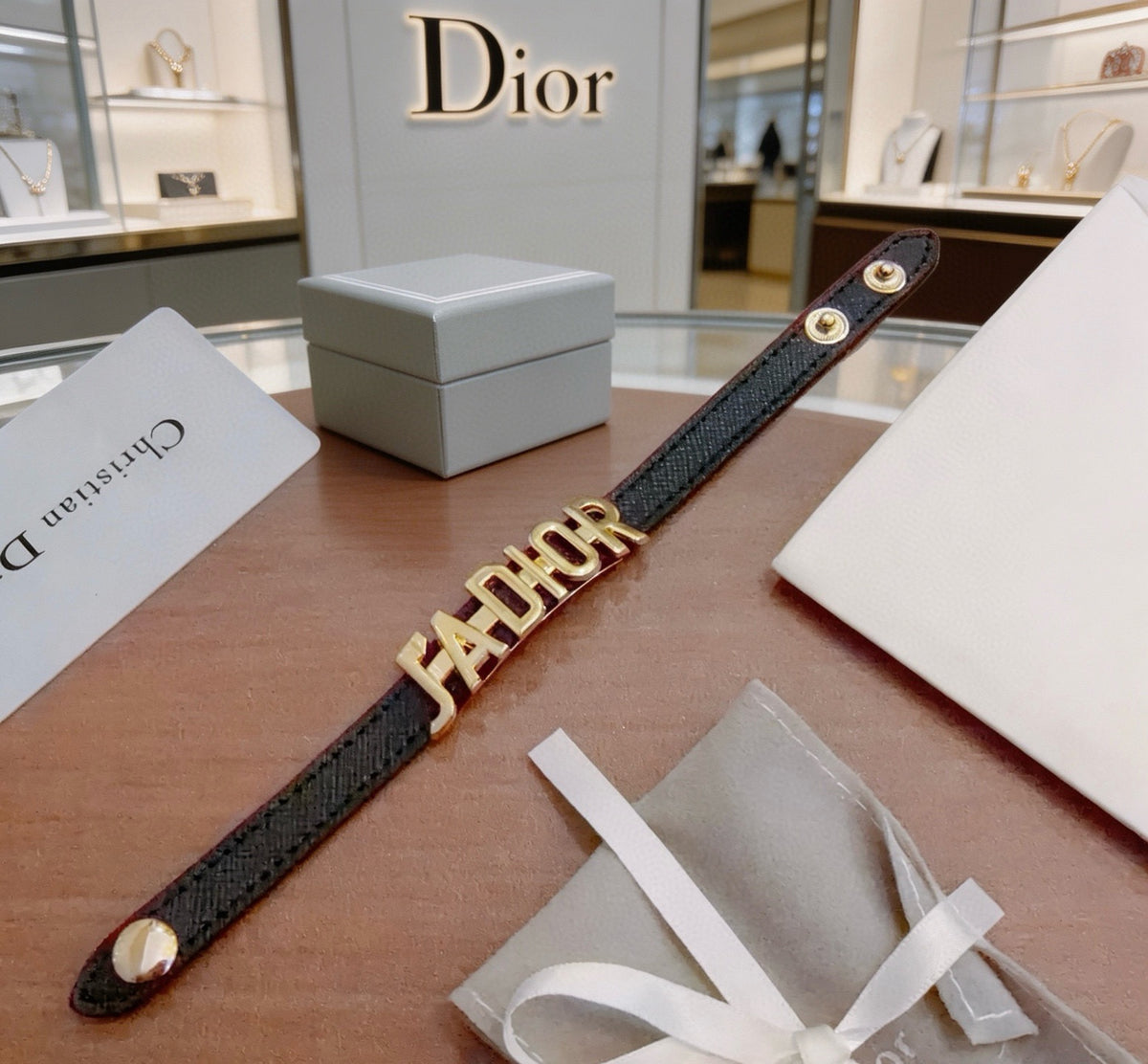 Dior Black Strap Letter Bracelet - product image 1