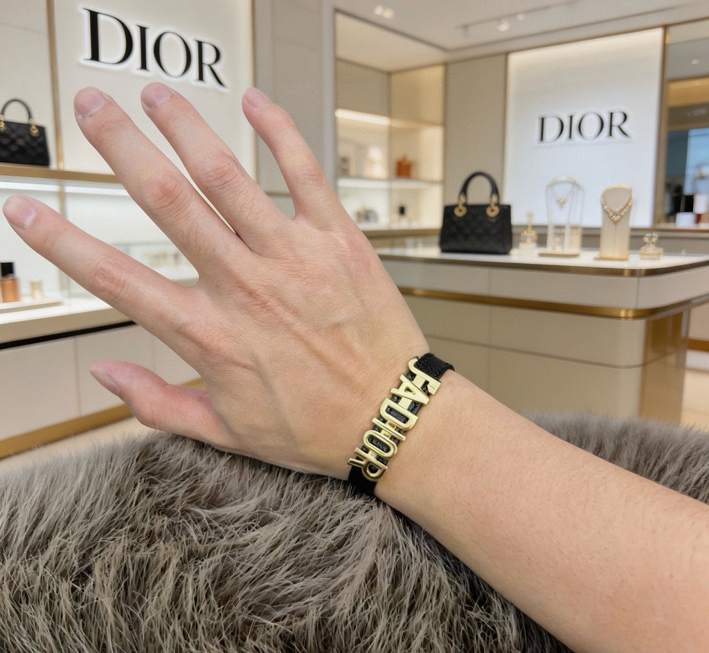Dior Black Strap Letter Bracelet - product image 3