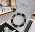 Dior Black Bead Engraved Spacer Bracelet - product image 1
