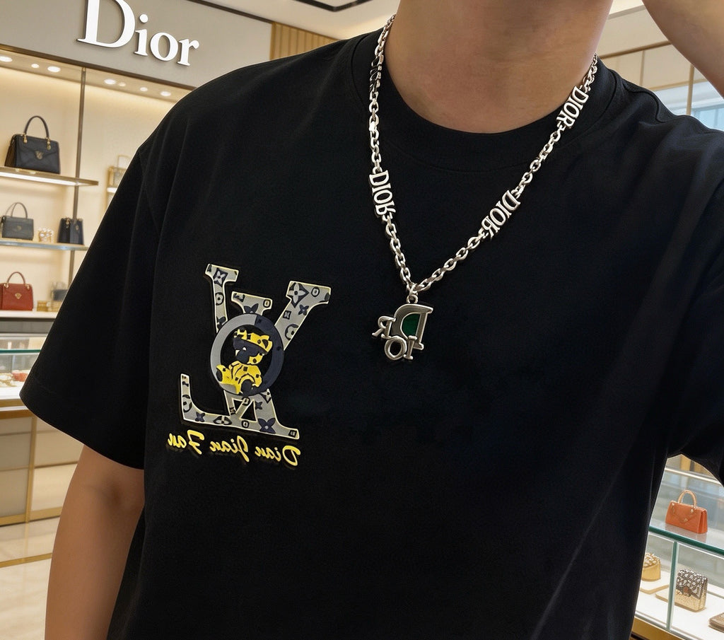 Dior Green Medallion Double-Chain Necklace - product image 9